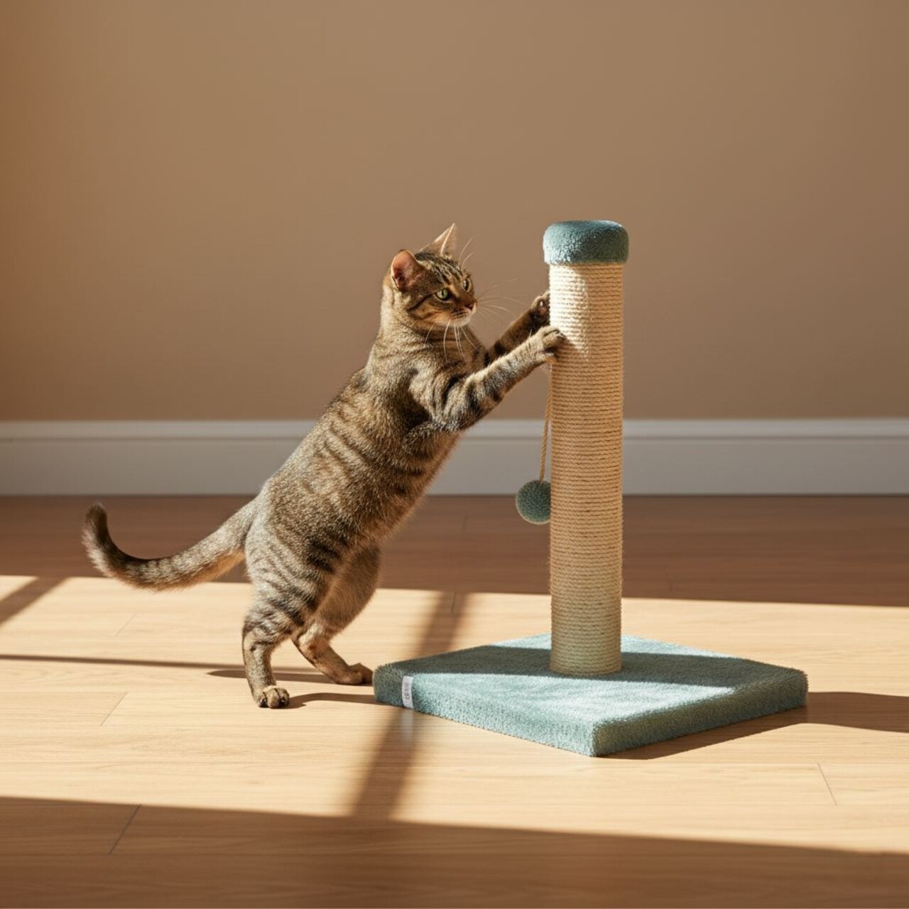 Zgarietor pentru pisici, Paws &amp; Whiskers, Luca, Turcoaz - imagine 4